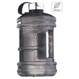Speeron Trinkflasche mit Griff: Auslaufsichere Trinkflasche mit Tragegriff, 2,3 l, BPA-frei, schwarz (Wasserflasche mit Griff, Flasche mit Griff, Wasserkanister)