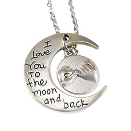 I Love You To The Moon and Back Necklace, Pinky Promise Necklace, Gift for Her, Pendant Necklace!