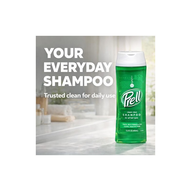 Prell Classic Clean Shampoo, 13.5oz Each
