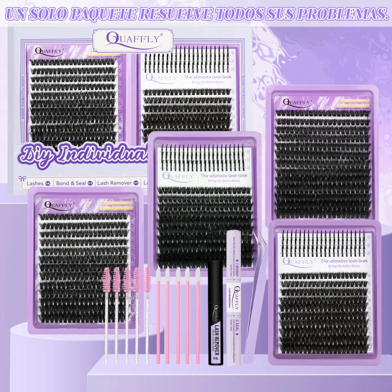 Kit De Extensiones De Pestañas De Paquete De Cuatro 1040pcs