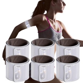 TK&Co. Reflective Band, Running Reflector, Set of 6 x 11.8 x 1.2 inches (30 x 30 x 3 cm), High Brightness, For Running or Walking at Night (White)