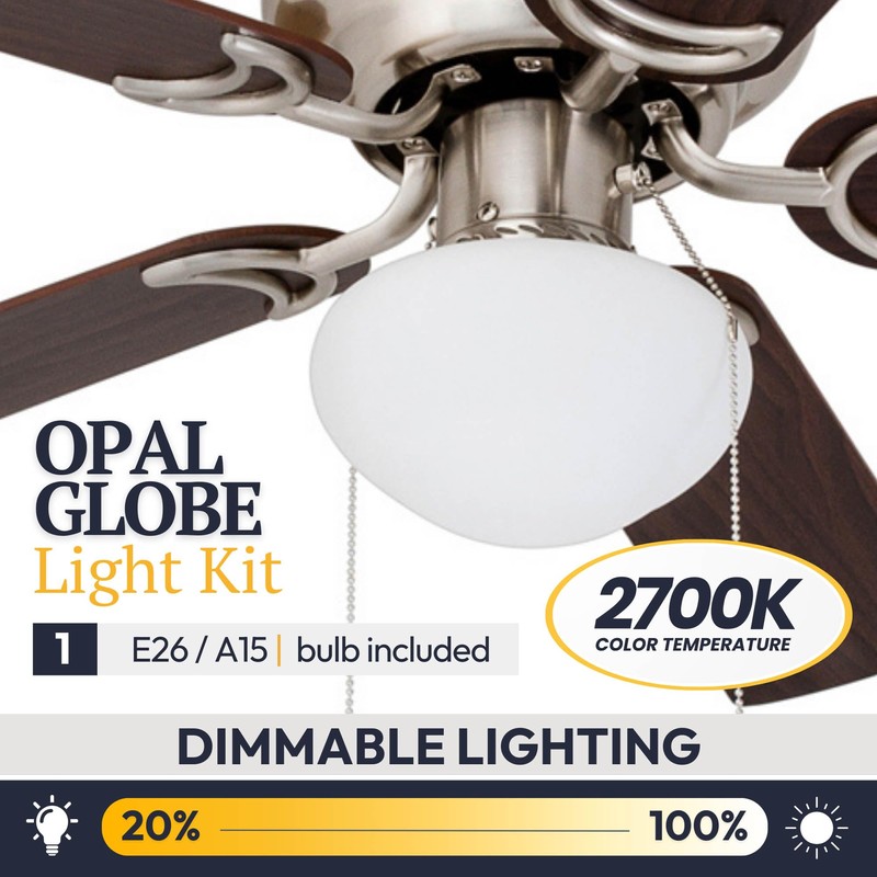 Prominence Home Alvina, 42 Inch Traditional Flush Mount Indoor LED