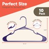 Campior Purple Plastic Hangers 10 Pack Heavy-Duty, Space-Saving, Non-Slip, Durable