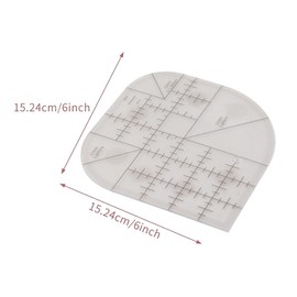 Acrylic Sewing Curved Corner Cutter Ruler with Marked Curves, DIY Sewing Tool for Rounded Corners, Placemats, Tablecloths, Quilts (Golden)