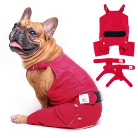 ICHOUE Female Dog Suspenders Pajamas with Diapers Washable Diaper Keeper for Dogs in Heat