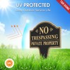 T&R Large No Trespassing Sign Private Property Sign with Stake