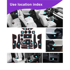 VEIROOM Cup Holder Mats for Mitsubishi Outlander 2022-2025, 17Pcs/Set Soft Non-Slip Waterproof Scratch Proof Door Slot Insert Mats Liner for Outlander 2025 2024 2023 Accessories Black