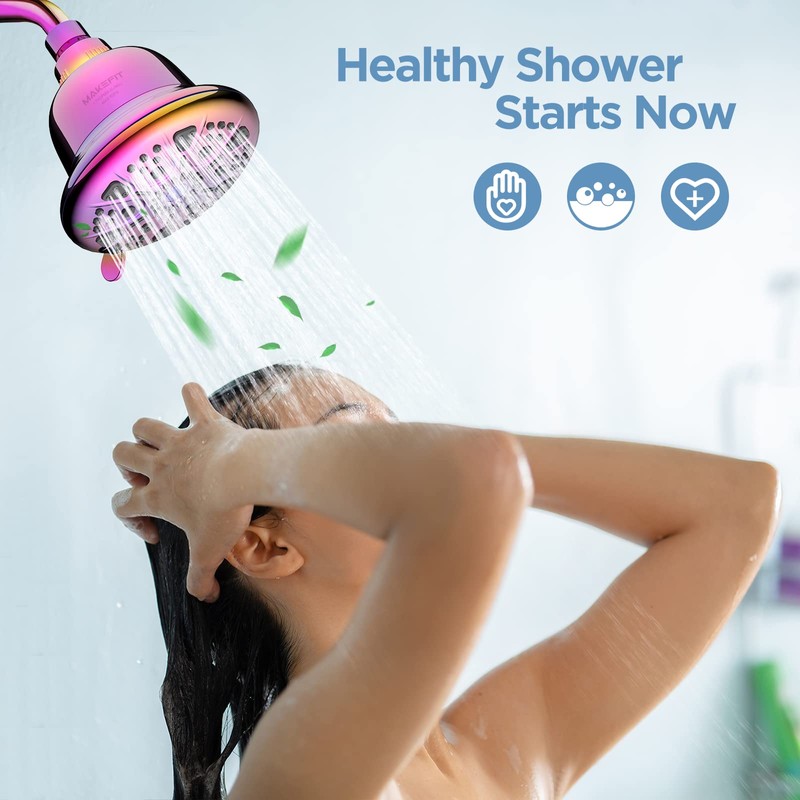 MakeFit Filtered Shower Head - High Pressure Shower Head with