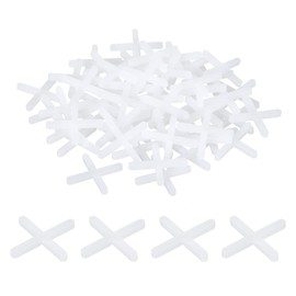 sourcing map 300Pcs Tile Spacers 2.5mm 3/32" Wall Floor Tile Plastic Cross Spacer for Ceramic Tile Installation, White