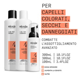 Nioxin Sistema 4 Kit Trifasico Shampoo 300ml Conditioner 300ml Treatment 100ml - Erweitertes Ausdünnungsset