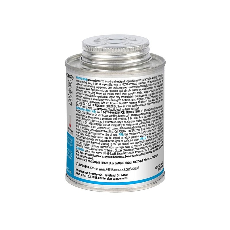 Oatey 7530889 30889 Medium Bodied Solvent Cement, 8 Oz, Can,