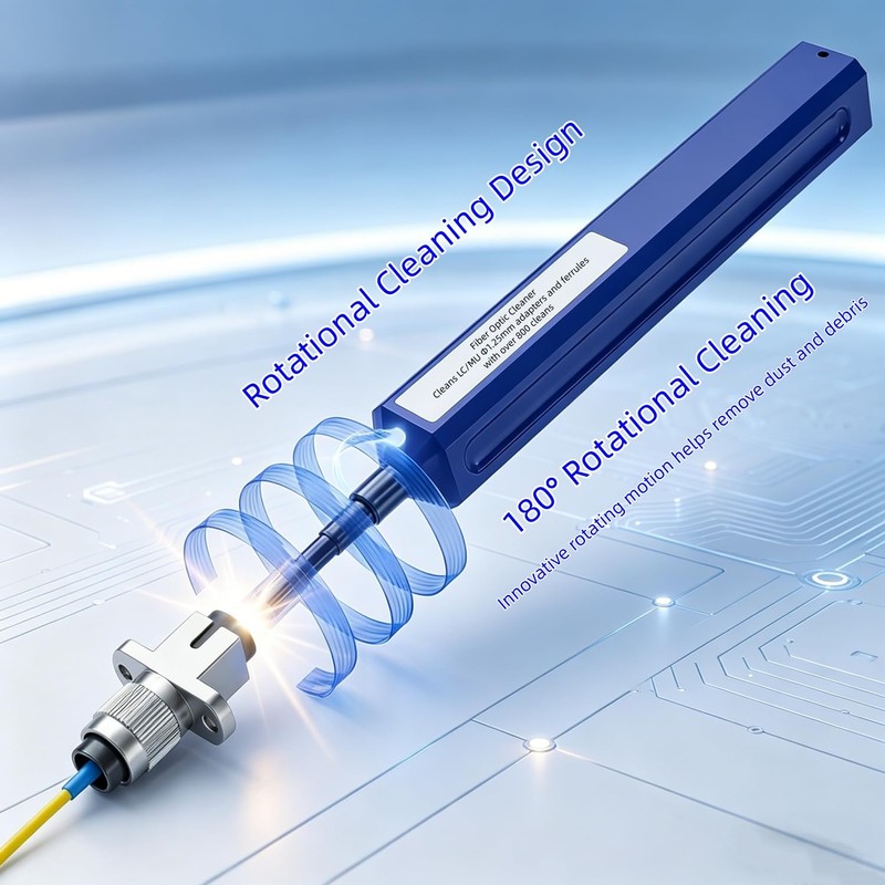 Fiber Pen Cleaner for LC/MU Connectors, 1.25mm UPC/APC Ferrule Cleaner,
