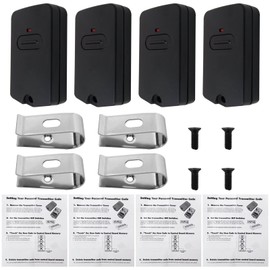 BUTITNOW 4-Pack Security Remotes Works for All Mighty Mule & GTO Gate Openers (9 Dip Switches)