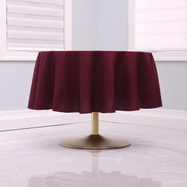 Kadut Burgundy Tablecloth - 70" Inch Round Tablecloths for Circular Table Cover in Burgundy Washable Polyester - Great for Buffet Table, Parties, Holiday Dinner & More