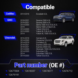 12618337 Intermediate Fuel Feed Pipe - High Pressure Fuel Line (Pump To Rail) for 2014-2021 Chevy Silverado 1500 Suburban Tahoe Express Camaro/GMC Sierra Yukon Savana