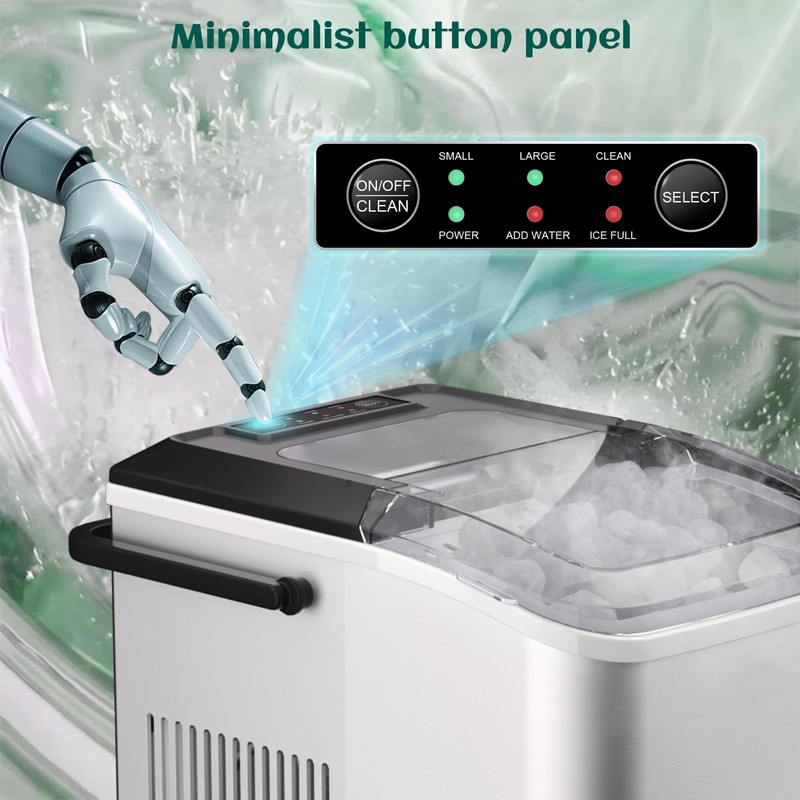 Maine Bullet Ice Maker, Counter Top Ice Maker with Portable
