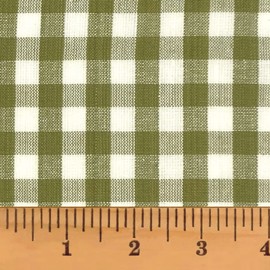 Sage Green 5 Mini Buffalo Plaid Homespun Cotton Fabric by JCS - Sold by The Yard