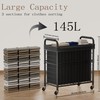 Laundry Hamper 3 Section, 145L Rolling Laundry Sorter Basket with