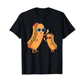 Cool Franks Sausages Weiner Fast Food Sunglasses Hot Dog T-Shirt