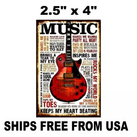 Fender Guitar Rock Fender Vinyl Decals Stickers  Music Keep Beating In My Heart