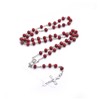 24 Pcs Rose Scented Catholic Rosaries Necklaces Wooden Rosary Beads