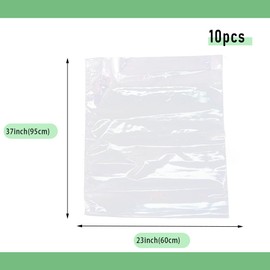 Feelers 23" x 37" Shrink Wrap Bags 10Pcs, POF Heat Shrink Wrap for Boxes, Shoes, Gift Baskets, DIY Projects