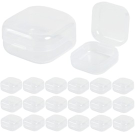 fogman Plastic Case, Clear Case, Small Storage Parts, 1.4 x 1.4 inches (3.5 x 3.5 cm), Set of 20