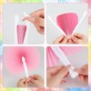 48 Pack 6 Colours Paper Fans, Mini Handheld Folding Paper