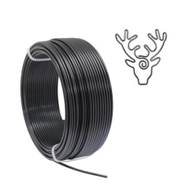 ZhXu Shuo 12 Gauge Aluminum Craft Wire, 2mm×30Yards Bendable Metal Craft Wire for Bonsai Plant Stand, Doll Skeletons, Wire Sculpture, Jewelry Making and Home Decorations (Black)