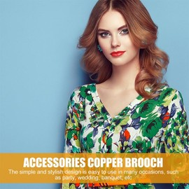 Healifty 20Pcs Copper Brooch Accessories Safety Pin with Locking Backs 3.14 Inch Long Needle Pins for DIY Jewelry Crafting Lanyard Hat Scarf Wedding Use