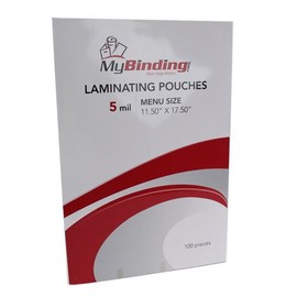 5MIL Menu Size 11.5" x 17.5" Laminating Pouches 100pk
