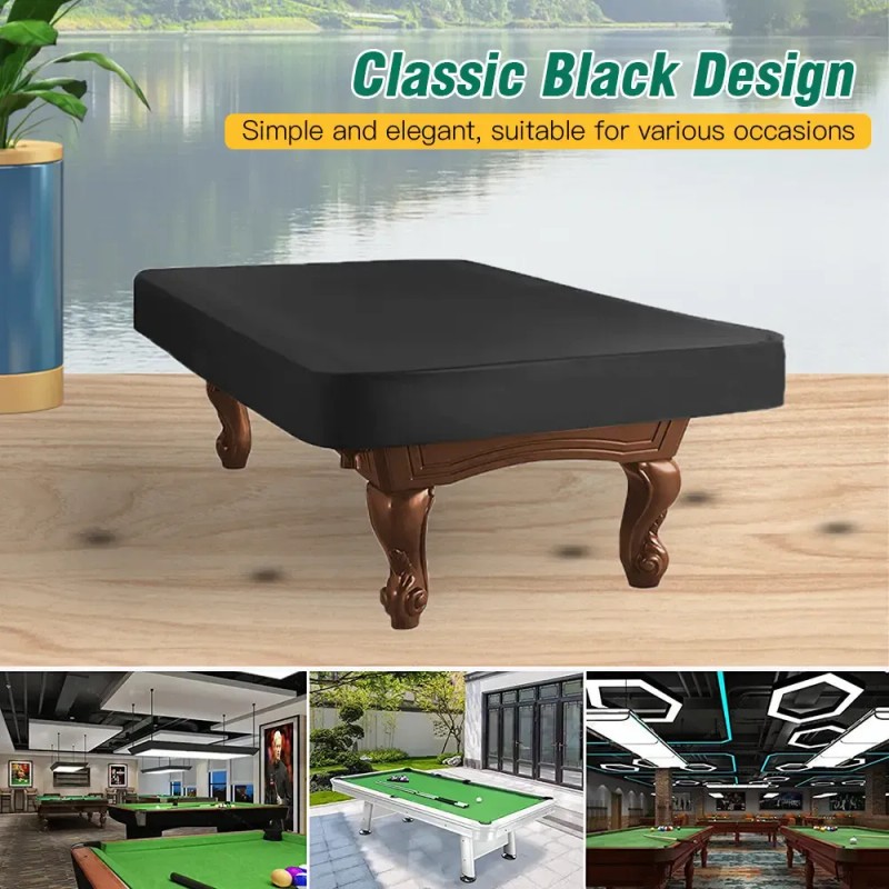 Funda Para Mesa De Billar, Tela De Buey, Diseño Negro