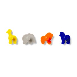 Fox Run Stamp Animal Cookie Cutters, Set of 4, Safari, Multicolor
