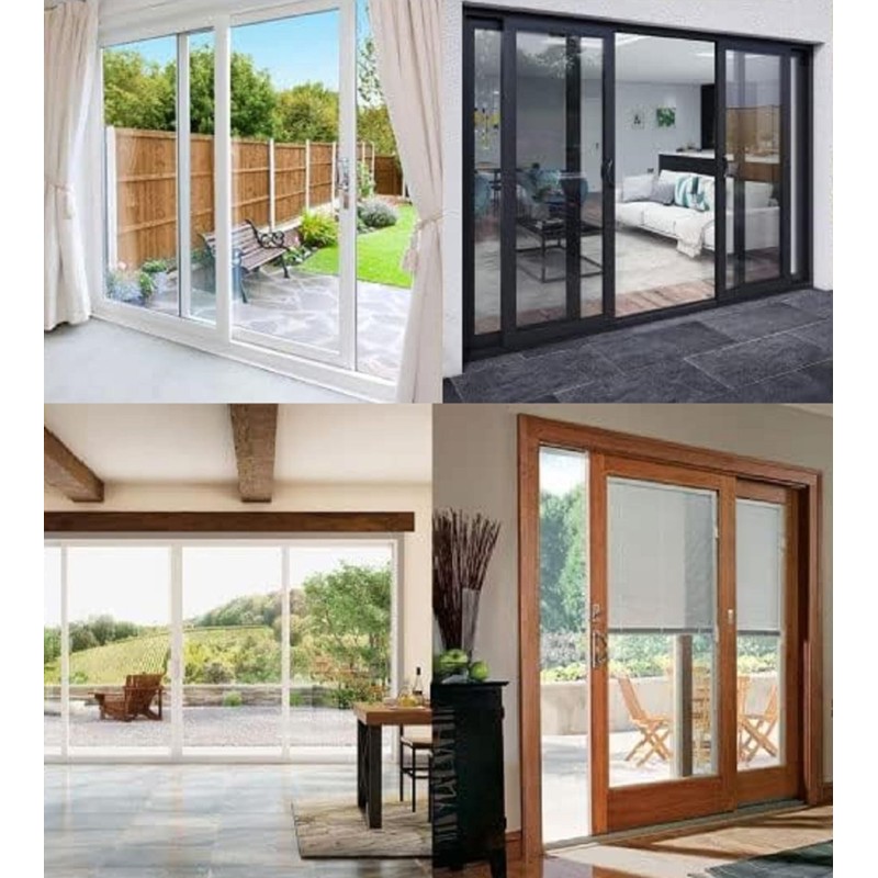 Easy Fix Hardware Omega White Sliding Patio Door Handle Set