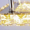 diisunbihuo diisunbihuo Small Led Chandelier Semi Flush Mount Crystal Lighting