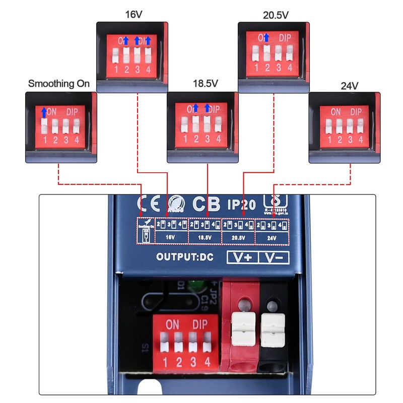 GOMING 24V 60W Ultrafino Transformador Fuente de Alimentación AC 100-130V