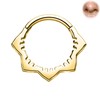 BodyAce 16G Nose Rings Hinged Septum Clicker, Flower Helix Hoops
