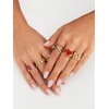 SINGULARU - Trinity 18K Gold Plated Brass Ring Jewelry for