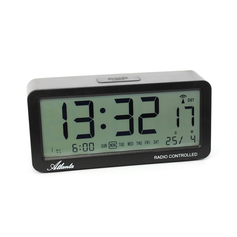 Atlanta Wireless Alarm Clock Digital Alarm Clock LCD Snooze Light