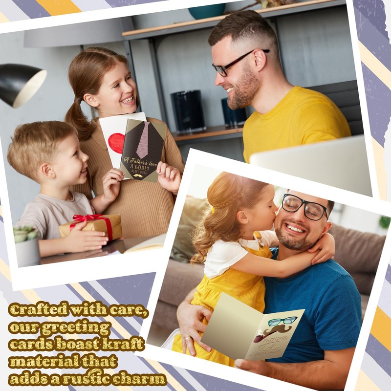 Motiskyy 100 Sets Fathers Gift Religious Cards with Envelopes Stickers