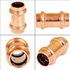Supply Giant QQSD2234 Copper Coupling With Stop, 1/2 in. Press-