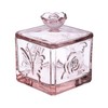 Gaolinci Roses & Butterflies Embossed Glass Candy Jar, Stained Glass