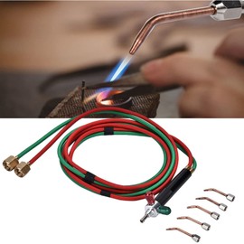 Mini Heat Resistant Gas Burner with 5 Tips for Soldering and Welding Jewellers for Jewelry Making