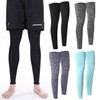 Summer UV Protection Ice Silk Leg Sleeves for Outdoor Sports Free Size/Lake Green 5ea