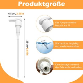 Dosing Pump, Dosing Pump, Pump Dispenser, Syrup Dispenser, Dosing Pump for 1000 ml and 28/410 Thread Container Bottle, Pack of 4