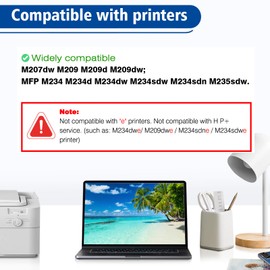 134X Black Toner Cartridge [with CHIP] Replacement for 134X W1340X W1340A 134A Compatible for M207dw M209 M209d M209dw MFP M234 M234dw M234sdw M234sdn M235sdw M235sdw Printers W1340X (Black x 1)