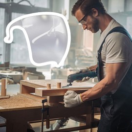 Safety Goggles & Glasses - Anti-Fog Protective Full Face Shield,Lightweight Facial Cover Anti Scratch Eye Protection for Men, Women & Cooking