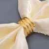 12pcs Napkin Ring Spiral Washable Decorative Metal Napkin Holder Ring