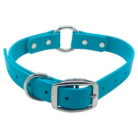 JIM HODGES DOG TRAINING O Ring Flat Buckle Dog Collar for Dogs, Biothane, Waterproof, Easy Wash, Walking Training Hunting, Made in The USA, Professional Grade, Extra Large, Teal