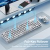 EWEADN TK100 Wired Typewriter Mechanical Keyboard and Mouse, 104 Keys
